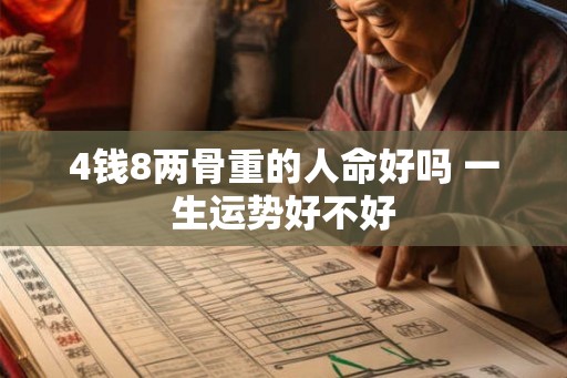 4钱8两骨重的人命好吗 一生运势好不好