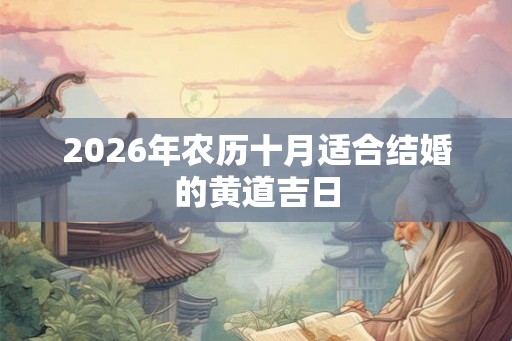 2026年农历十月适合结婚的黄道吉日