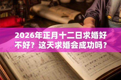 2026年正月十二日求婚好不好?这天求婚会成功吗? 2026年正月十二日求婚好不好?这天求婚会成功吗?