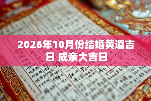 2026年10月份结婚黄道吉日 成亲大吉日