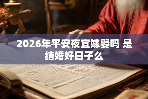 2026年平安夜宜嫁娶吗 是结婚好日子么