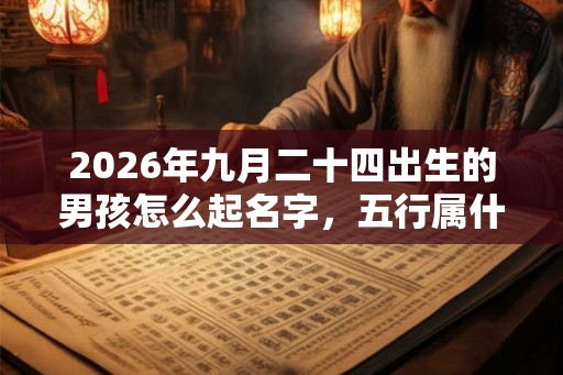 2026年九月二十四出生的男孩怎么起名字，五行属什么