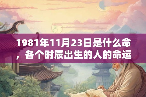 1981年11月23日是什么命，各个时辰出生的人的命运