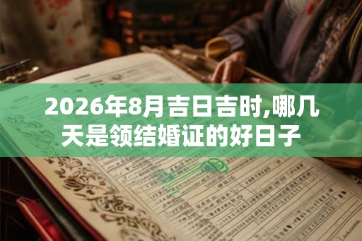 2026年8月吉日吉时,哪几天是领结婚证的好日子
