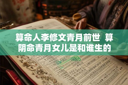 算命人李修文青月前世 算阴命青月女儿是和谁生的 算命人李修文青月前世 算阴命青月女儿是和谁生的