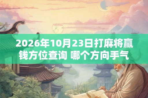 2026年10月23日打麻将赢钱方位查询 哪个方向手气佳