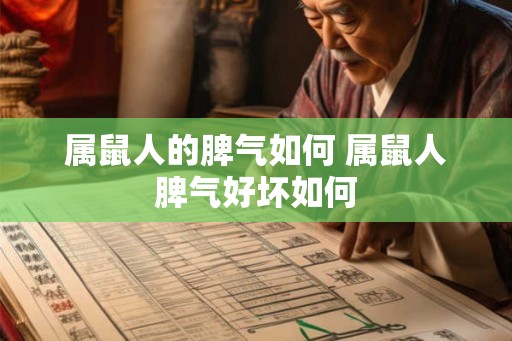 属鼠人的脾气如何 属鼠人脾气好坏如何