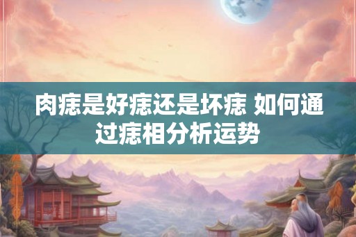 肉痣是好痣还是坏痣 如何通过痣相分析运势