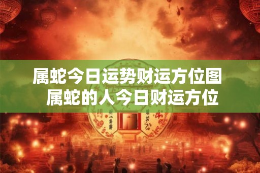 属蛇今日运势财运方位图  属蛇的人今日财运方位