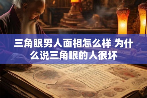 三角眼男人面相怎么样 为什么说三角眼的人很坏