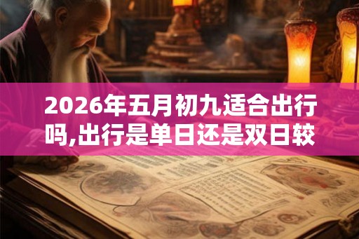 2026年五月初九适合出行吗,出行是单日还是双日较好 2026年五月初九适合出行吗,出行是单日还是双日较好
