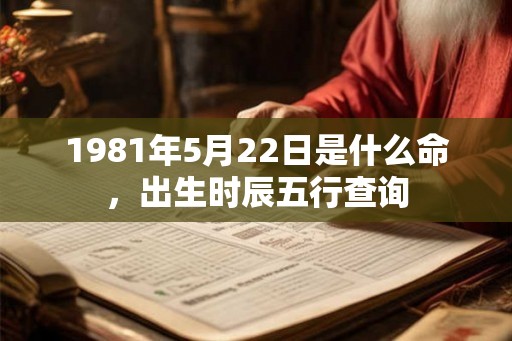 1981年5月22日是什么命，出生时辰五行查询