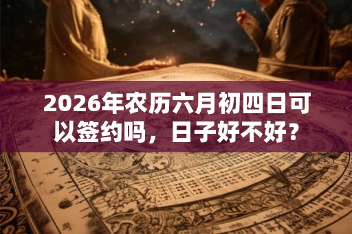 2026年农历六月初四日可以签约吗，日子好不好？