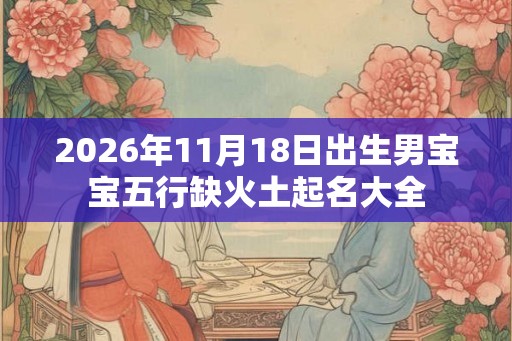 2026年11月18日出生男宝宝五行缺火土起名大全