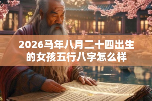 2026马年八月二十四出生的女孩五行八字怎么样