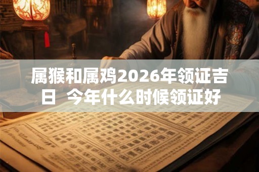 属猴和属鸡2026年领证吉日  今年什么时候领证好