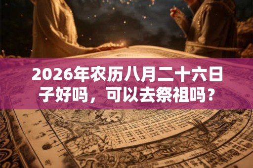 2026年农历八月二十六日子好吗，可以去祭祖吗？