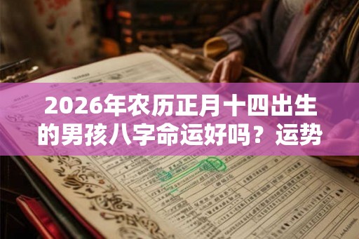 2026年农历正月十四出生的男孩八字命运好吗？运势详解
