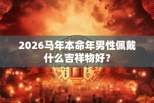 2026马年本命年男性佩戴什么吉祥物好？