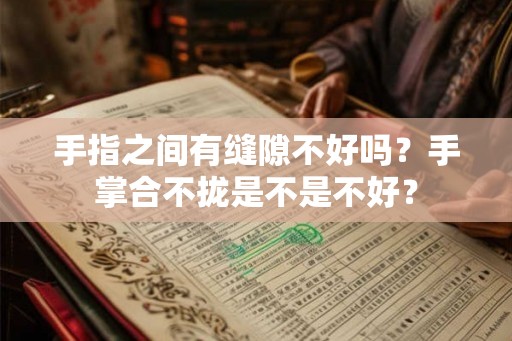 手指之间有缝隙不好吗?手掌合不拢是不是不好? 手指之间有缝隙不好吗?手掌合不拢是不是不好?