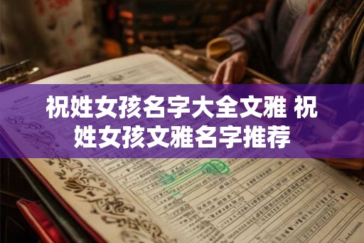 祝姓女孩名字大全文雅 祝姓女孩文雅名字推荐
