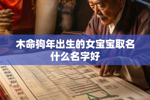 木命狗年出生的女宝宝取名什么名字好