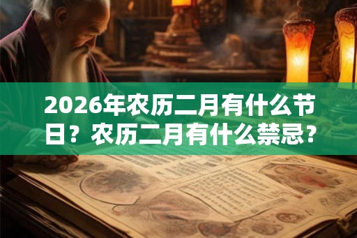 2026年农历二月有什么节日？农历二月有什么禁忌？
