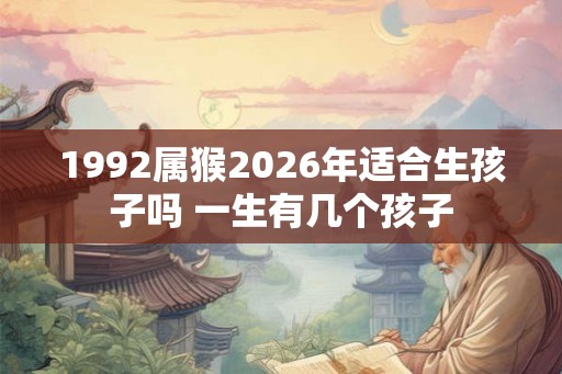 1992属猴2026年适合生孩子吗 一生有几个孩子