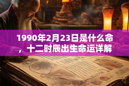 1990年2月23日是什么命，十二时辰出生命运详解