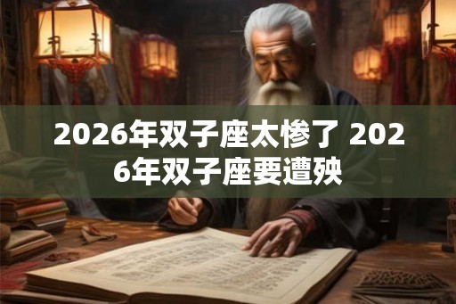 2026年双子座太惨了 2026年双子座要遭殃