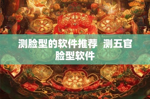 测脸型的软件推荐  测五官脸型软件