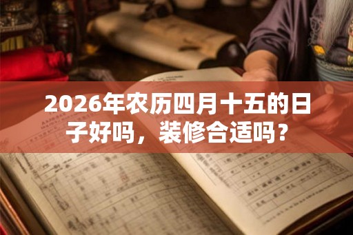 2026年农历四月十五的日子好吗，装修合适吗？