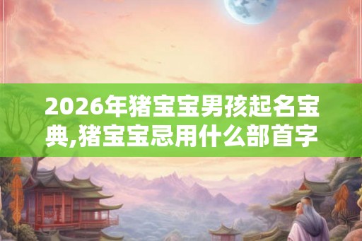 2026年猪宝宝男孩起名宝典,猪宝宝忌用什么部首字? 2026年猪宝宝男孩起名宝典,猪宝宝忌用什么部首字?