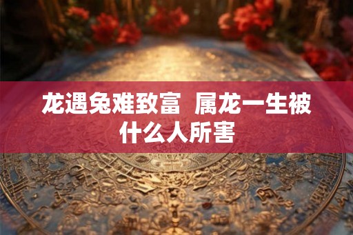 龙遇兔难致富  属龙一生被什么人所害