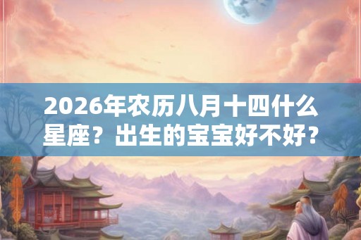 2026年农历八月十四什么星座？出生的宝宝好不好？