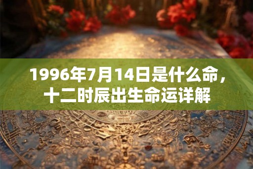 1996年7月14日是什么命,十二时辰出生命运详解 1996年7月14日是什么命,十二时辰出生命运详解