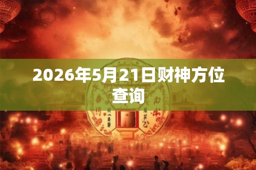 2026年5月21日财神方位查询 2026年5月21日财神方位查询