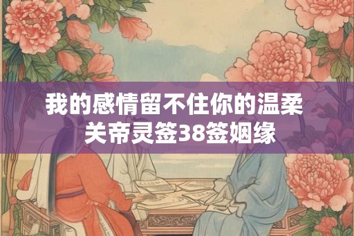 我的感情留不住你的温柔  关帝灵签38签姻缘