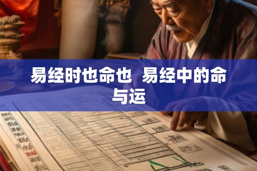 易经时也命也 易经中的命与运 易经时也命也 易经中的命与运