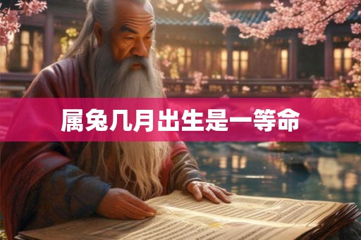 属兔几月出生是一等命