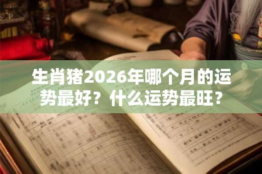 生肖猪2026年哪个月的运势最好？什么运势最旺？