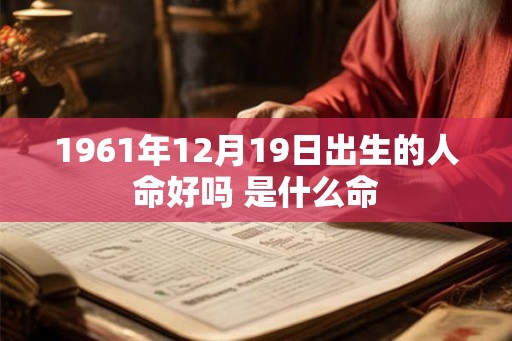 1961年12月19日出生的人命好吗 是什么命