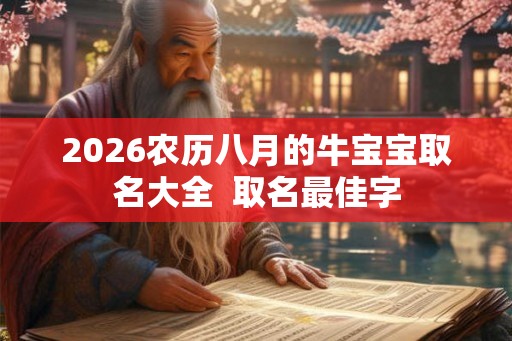 2026农历八月的牛宝宝取名大全  取名最佳字