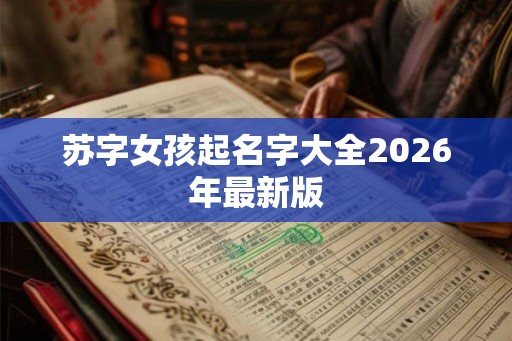 苏字女孩起名字大全2026年最新版 苏字女孩起名字大全2026年最新版