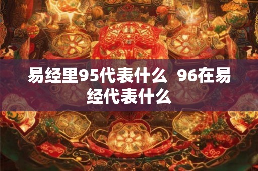 易经里95代表什么 96在易经代表什么 易经里95代表什么 96在易经代表什么