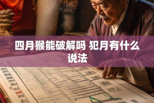 四月猴能破解吗 犯月有什么说法 四月猴能破解吗 犯月有什么说法