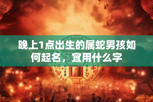 晚上1点出生的属蛇男孩如何起名，宜用什么字