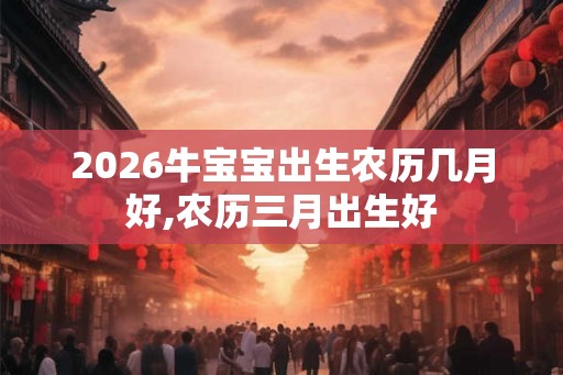 2026牛宝宝出生农历几月好,农历三月出生好 2026牛宝宝出生农历几月好,农历三月出生好