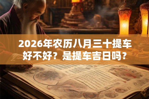 2026年农历八月三十提车好不好？是提车吉日吗？