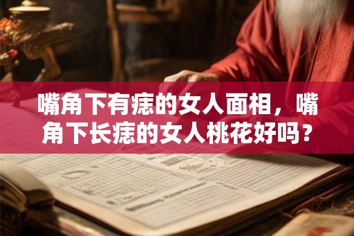 嘴角下有痣的女人面相，嘴角下长痣的女人桃花好吗？